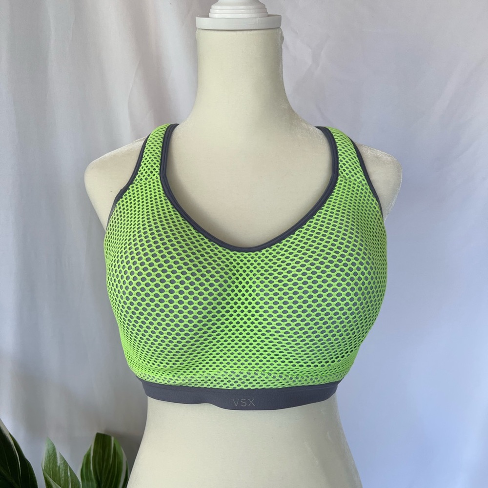 Victoria Secret sports bra green and gray size 36DD